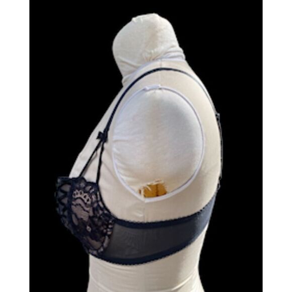 Adore Me Lace Balconette Bra Black 36C Lace Sheer - Picture 9 of 12